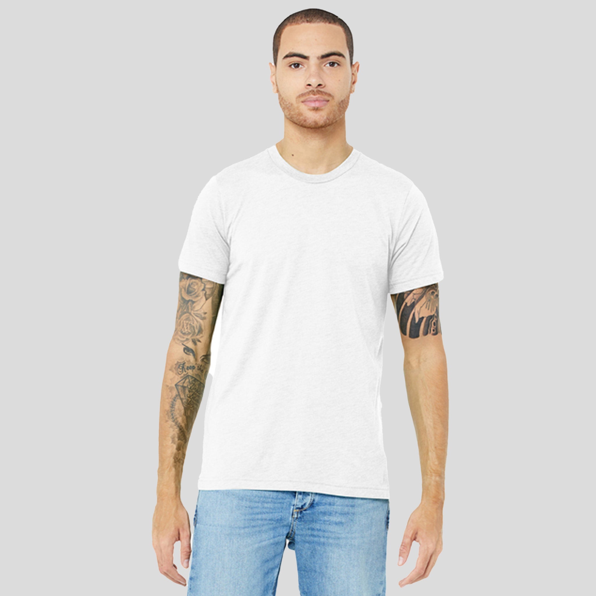 Unisex Triblend Short Sleeve Tee | Solid White Triblend