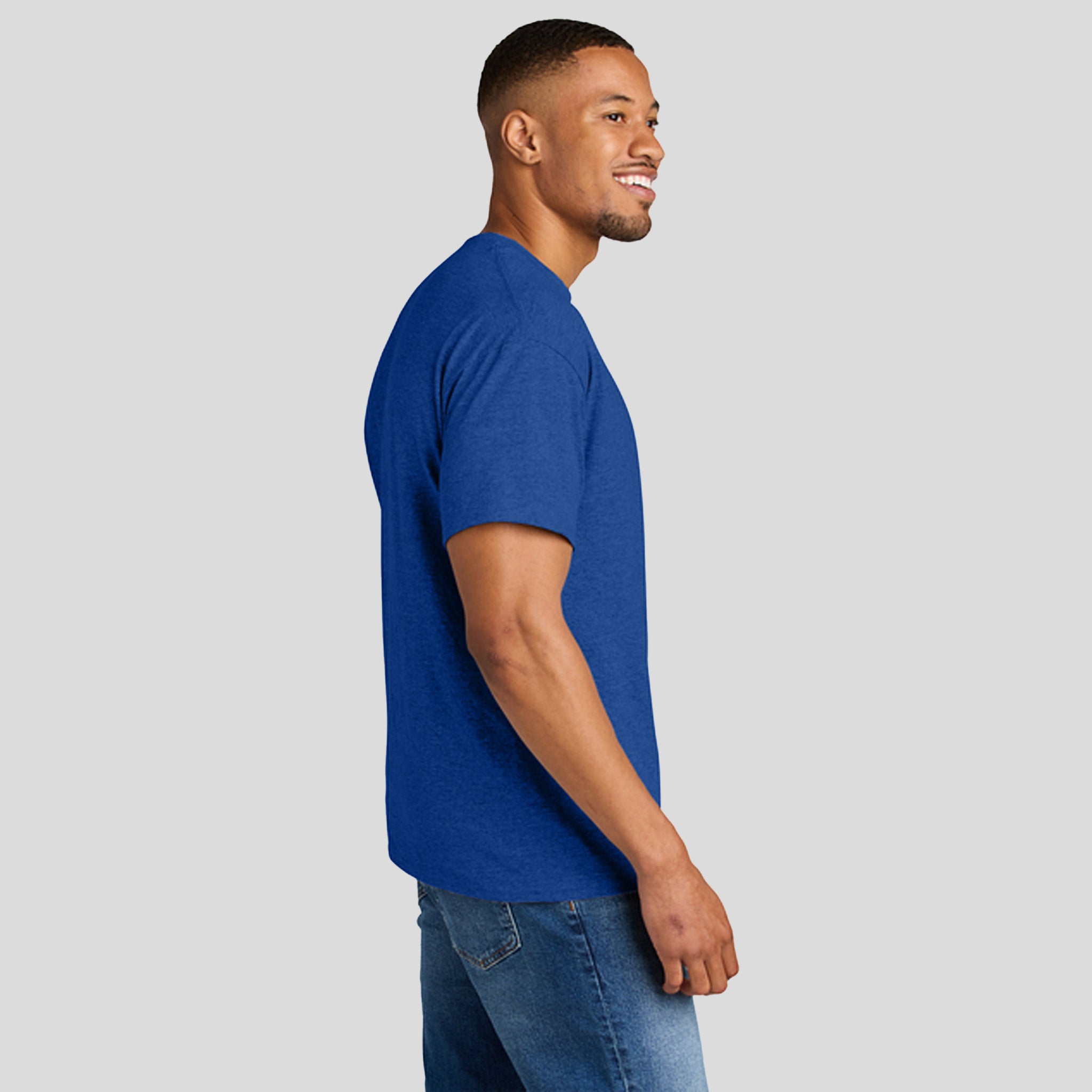 Gildan® DryBlend® 50 Cotton/50 Poly T-Shirt | Heather Deep Royal